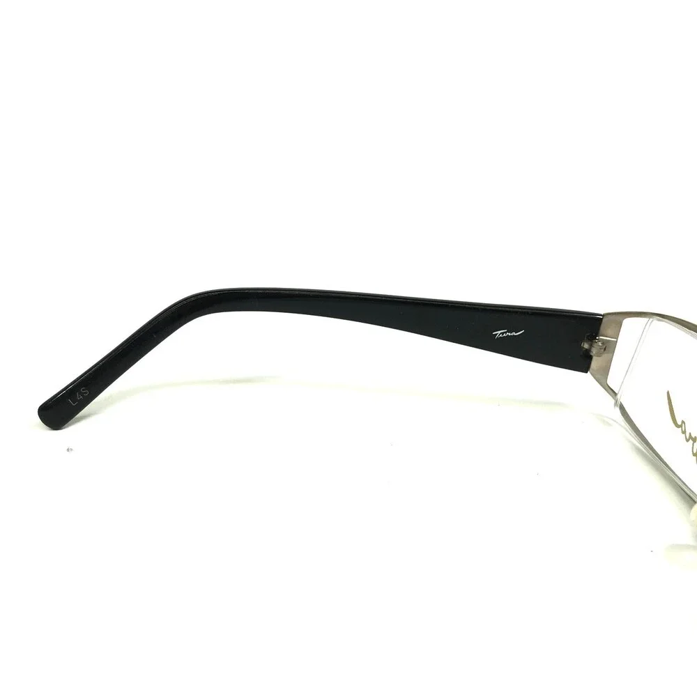Tura Eyeglasses Frames MOD.152 PEG Black Blue Abstract Gray Semi Rim 53-15-130